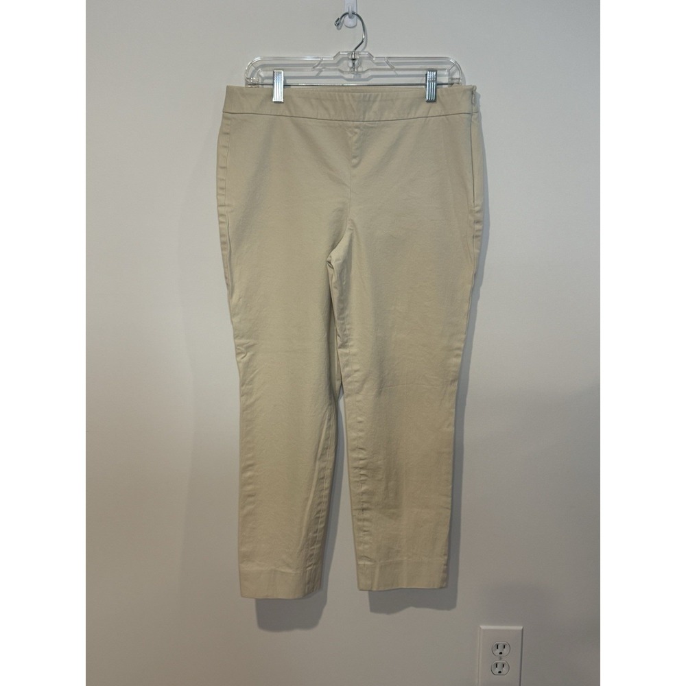 Talbots Tan‎ Beige Hampshire Ankle Pant Women's Sz 12P Stretch Business Casual - Picture 2 of 9